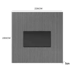 Painel New Versatti Sem Nicho 226cm Para TV Ate 70 Polegadas Fabrimoveis Medidas