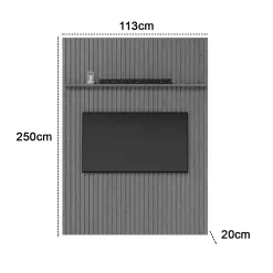 Painel Versatti Sem Nicho 113cm Para TV Ate 45 Polegadas Fabrimoveis Medidas