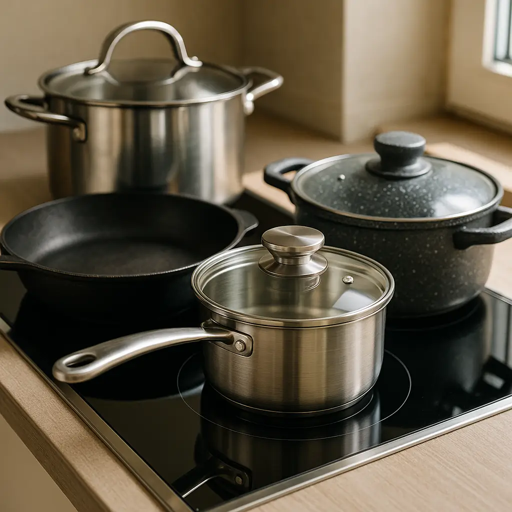 Panelas para fogão de vidro: o que pode e o que risca, inox, ferro e pedra sobre cooktop