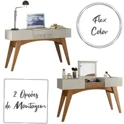 Penteadeira Multifuncional Valley 2 Portas Com Espelho Grappa Detalhe