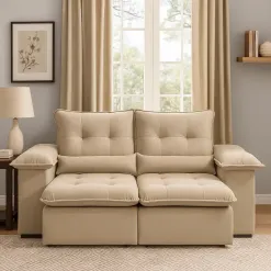 Sofa Arsenal 3 Lugares Em Linho Retratil E Reclinavel 200cm Aifos