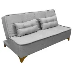 Sofa Cama Zayan 2 Lugares Tecido Linho 186cm Boareto Cinza
