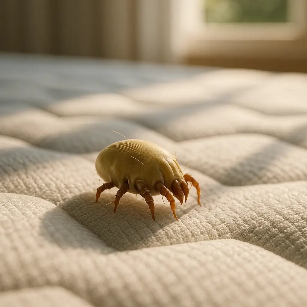 Ácaros no colchão: como eliminar e prevenir, ácaro ampliado no colchão