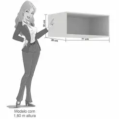 Armario Aereo New Valencia Geladeira 1 Porta Salleto Medidas