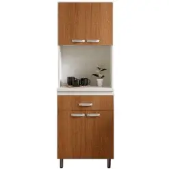 Armario De Cozinha Evidencia 4 Portas 1 Gaveta Cinamomo Branco 41123