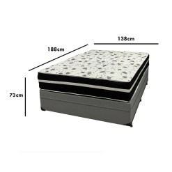 Base Bau Com Colchao Ortopedic Casal D33 Bio Flex 73x188x138cm Tecido Corino 53228