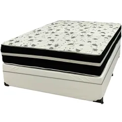 Base Bau Com Colchao Ortopedic Casal D33 Bio Flex 73x188x138cm Tecido Corino Branco 47177