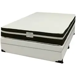 Base Bau Em Corino Com Colchao Bio Classic Casal Com Molas Ensacadas Bio Flex 67x188x138cm 22698