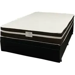 Base Bau Em Corino Com Colchao Bio Classic Casal Com Molas Ensacadas Bio Flex 67x188x138cm 92027