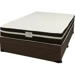 Base Bau Em Corino Com Colchao Bio Classic Casal Com Molas Ensacadas Bio Flex 67x188x138cm Marrom 28310
