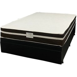 Base Bau Em Corino Com Colchao Bio Classic Casal Com Molas Ensacadas Bio Flex 67x188x138cm Preto 70180