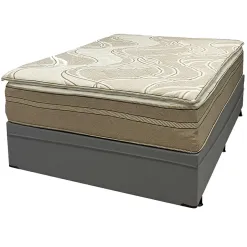 Base Bau Em Corino Com Colchao Dom Casal Com Molas Ensacadas Bio Flex 75x188x138cm 17245