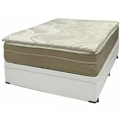 Base Bau Em Corino Com Colchao Dom Casal Com Molas Ensacadas Bio Flex 75x188x138cm 88444
