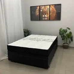 Base Bau Em Corino Com Colchao Pasquale Casal D45 Paropas 60x188x138cm 65502