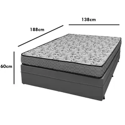 Base Bau Em Corino Com Colchao Pasquale Wave Casal D33 Paropas 60x188x138cm 25374