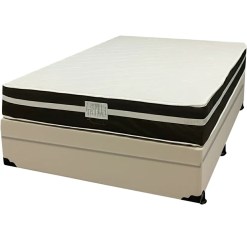 Base Bau Em Veludo Com Colchao Bio Classic Casal Com Molas Ensacadas Bio Flex 67x188x138cm Bege 96985