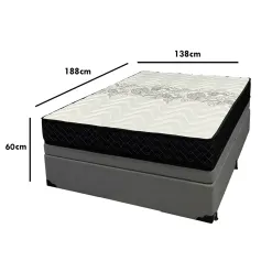 Base Bau Em Veludo Com Colchao Pasquale Casal D45 Paropas 60x188x138cm 68960