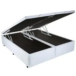 Base Bipartida Bau Queen Em Veludo Universal 41x198x158 Blindado 64103