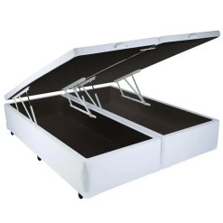Base Bipartida Bau Queen Em Veludo Universal 41x198x158 Blindado 64103
