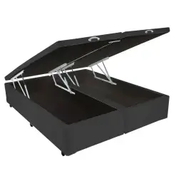 Base Bipartida Bau Universal Casal Em Veludo 43x188x138 Blindado 71179