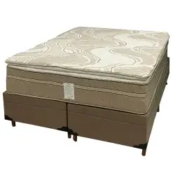 Base Bipartida Bau Em Corino Com Colchao Dom Casal Com Molas Ensacadas Bio Flex 75x188x138cm Marrom 95579