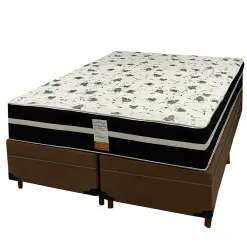 Base Bipartida Bau Em Corino Com Colchao Ortopedic Casal D33 Bio Flex 73x188x138cm 59197