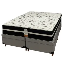 Base Bipartida Bau Em Corino Com Colchao Ortopedic Casal D33 Bio Flex 73x188x138cm 80552