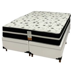 Base Bipartida Bau Em Corino Com Colchao Ortopedic Casal D33 Bio Flex 73x188x138cm Branco 41186