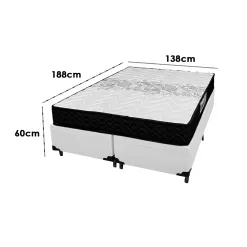 Base Bipartida Bau Em Corino Com Colchao Pasquale D45 Casal 60x188x138cm Paropas 81359