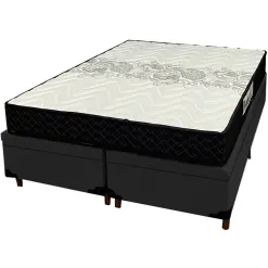 Base Bipartida Bau Em Corino Com Colchao Pasquale D45 Casal 60x188x138cm Paropas 91247