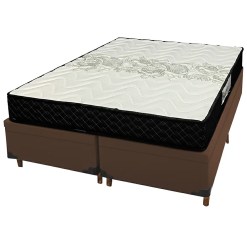 Base Bipartida Bau Em Corino Com Colchao Pasquale D45 Casal 60x188x138cm Paropas Marrom 15411