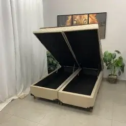 Base Bipartida Bau Em Corino Com Colchao Pasquale Wave Casal D33 Paropas 54x188x138cm 33768