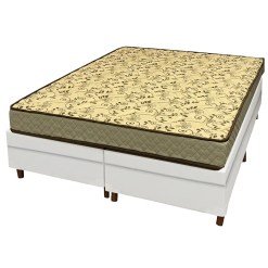 Base Bipartida Bau Em Corino Com Colchao Pasquale Wave Casal D33 Paropas 54x188x138cm Branco 95408