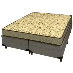 Base Bipartida Bau Em Corino Com Colchao Pasquale Wave Casal D33 Paropas 54x188x138cm Cinza 12521