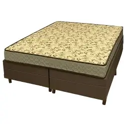 Base Bipartida Bau Em Corino Com Colchao Pasquale Wave Casal D33 Paropas 54x188x138cm Marrom 81667