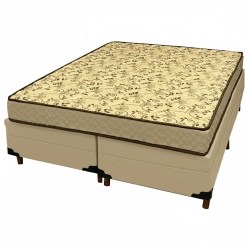 Base Bipartida Bau Em Veludo Com Colchao Pasquale Wave Casal D33 Paropas 54x188x138cm Bege 41324