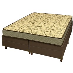 Base Bipartida Bau Em Veludo Com Colchao Pasquale Wave Casal D33 Paropas 54x188x138cm Marrom 32670