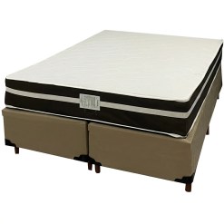 Base Bipartida Em Corino Com Colchao Bio Classic Queen Com Molas Ensacadas 67x198x158cm Bio Flex 13259