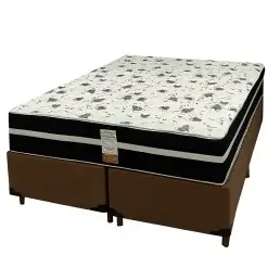 Base Bipartida Em Corino Com Colchao Ortopedic Casal D33 Bio Flex 73x188x138cm 35261
