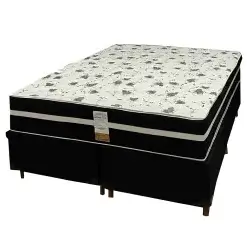 Base Bipartida Em Corino Com Colchao Ortopedic Casal D33 Bio Flex 73x188x138cm 49102