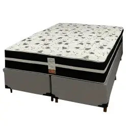 Base Bipartida Em Corino Com Colchao Ortopedic Casal D33 Bio Flex 73x188x138cm 57390