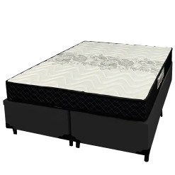 Base Bipartida Em Corino Com Colchao Pasquale D45 Queen 60x198x158cm Paropas 76178