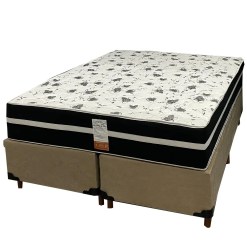 Base Bipartida Em Veludo Com Colchao Ortopedic Casal D33 Bio Flex 73x188x138cm 11661