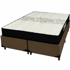 Base Bipartida Em Veludo Com Colchao Pasquale D45 Casal 60x188x138cm Paropas 62452