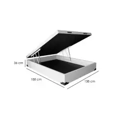 Base Box Bau Universal Veludo Casal 36x138x188 62895