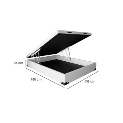 Base Box Bau Universal Veludo Casal 36x138x188 62895