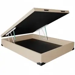 Base Box Bau Universal Veludo Casal 36x138x188 Bege 26868