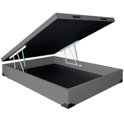 Base Box Bau Universal Veludo Casal 36x138x188 Cinza 83901