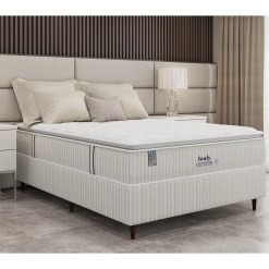 Base Box Confort Gel Casal Tecido Malha Inteligente 37x188x138cm Sealy