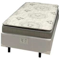 Base Em Corino Com Colchao Orthosono Solteiro D33 One Bord Com Pillow 55x188x88cm Anjos Branco 45520
